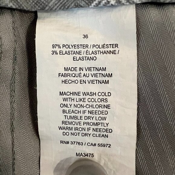 PGA Tour Mens Gray Plaid flat front Golf shorts, Size 36 - Picture 10 of 10